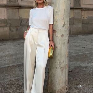 White  slack pants